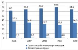 Analiza provedbe državnog programa za razvoj agroindustrijskog kompleksa Rusije u njegovim glavnim područjima Analiza razvoja agroindustrijskog kompleksa
